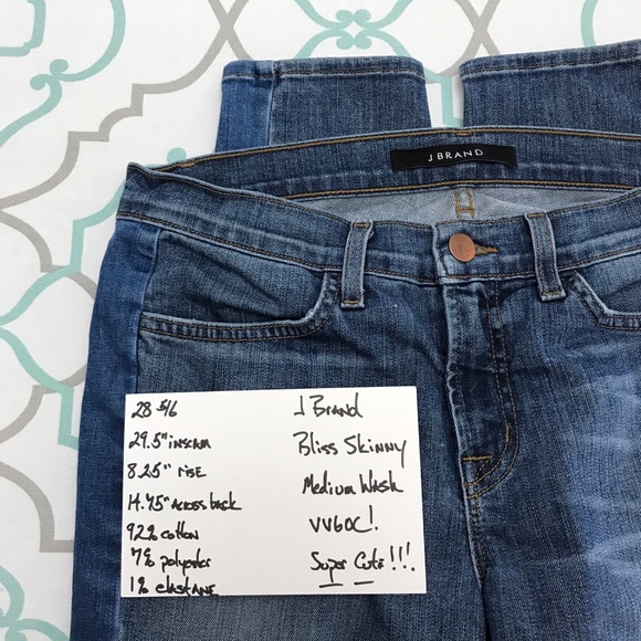 💙👖AWESOME! J BRAND BLISS SKINNY👖💙28 5/6 29.5” - Picture 6 of 8